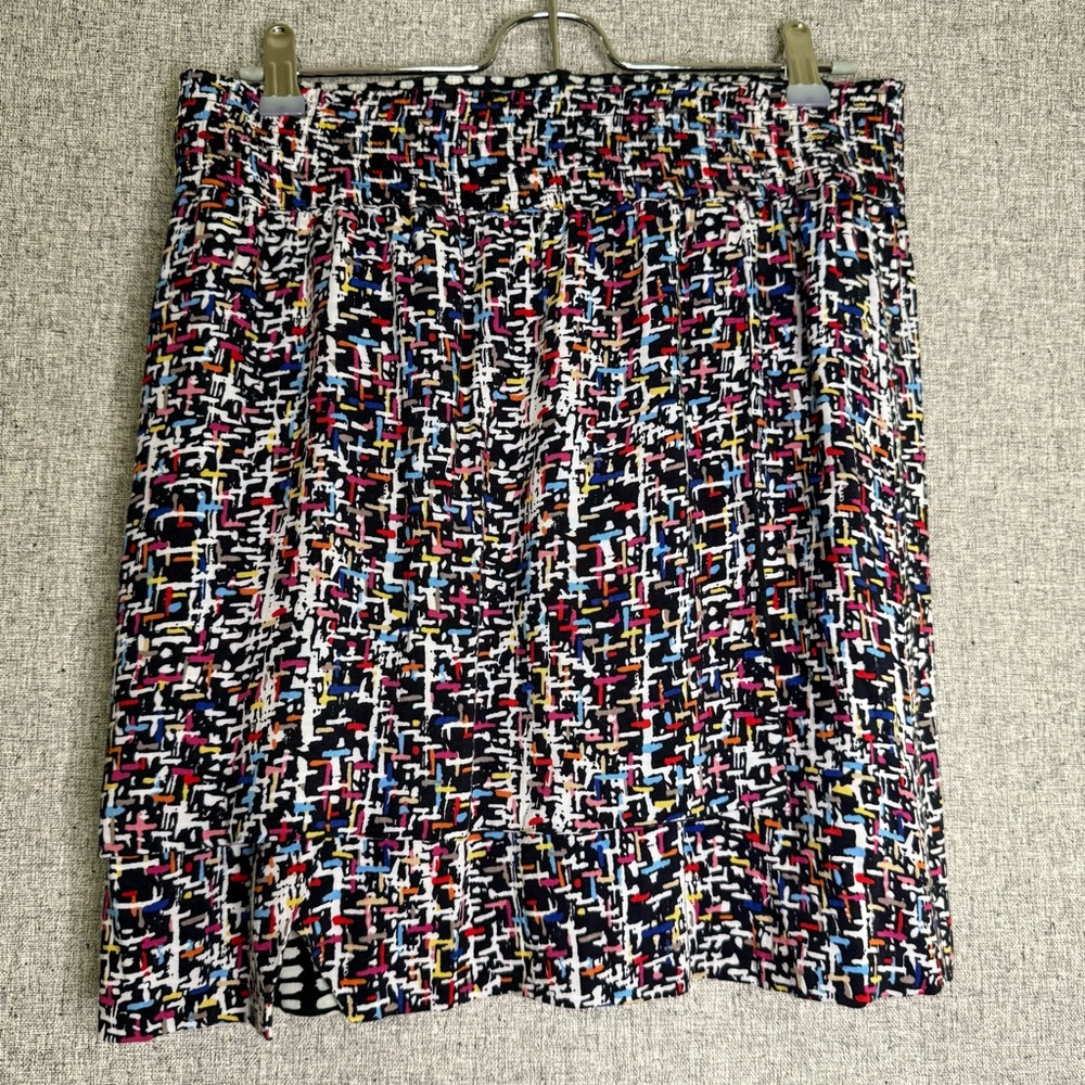 Cabi Reversible Multicolor Geometric Women's‎ Skirt Travel Lightweight Medium